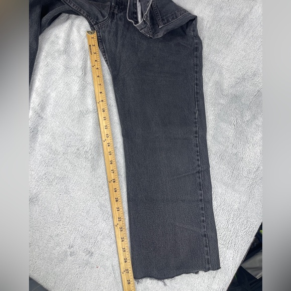 Levis 505 Jeans Mens Size 40x32 actual 38x28  Black Regular Fit Straight Leg - Picture 14 of 16